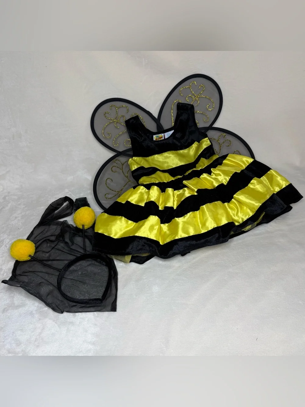 Bumblebee Costume Dress w/ Headband & Wings, Size 4T, PreLoved Great Condition!